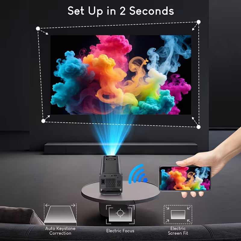 lightweight mini projector portable travel design