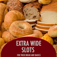 2 Slice Wide Slot Toaster with Control Knob