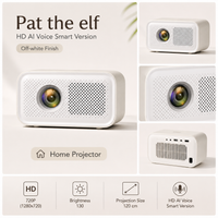 Compact wireless projector for home cinema movies gaming and video viewing