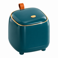 Small white garbage bin for desk and coffee table