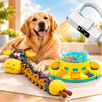 Complete dog care bundle with grooming dryer, interactive feeder and plush toy