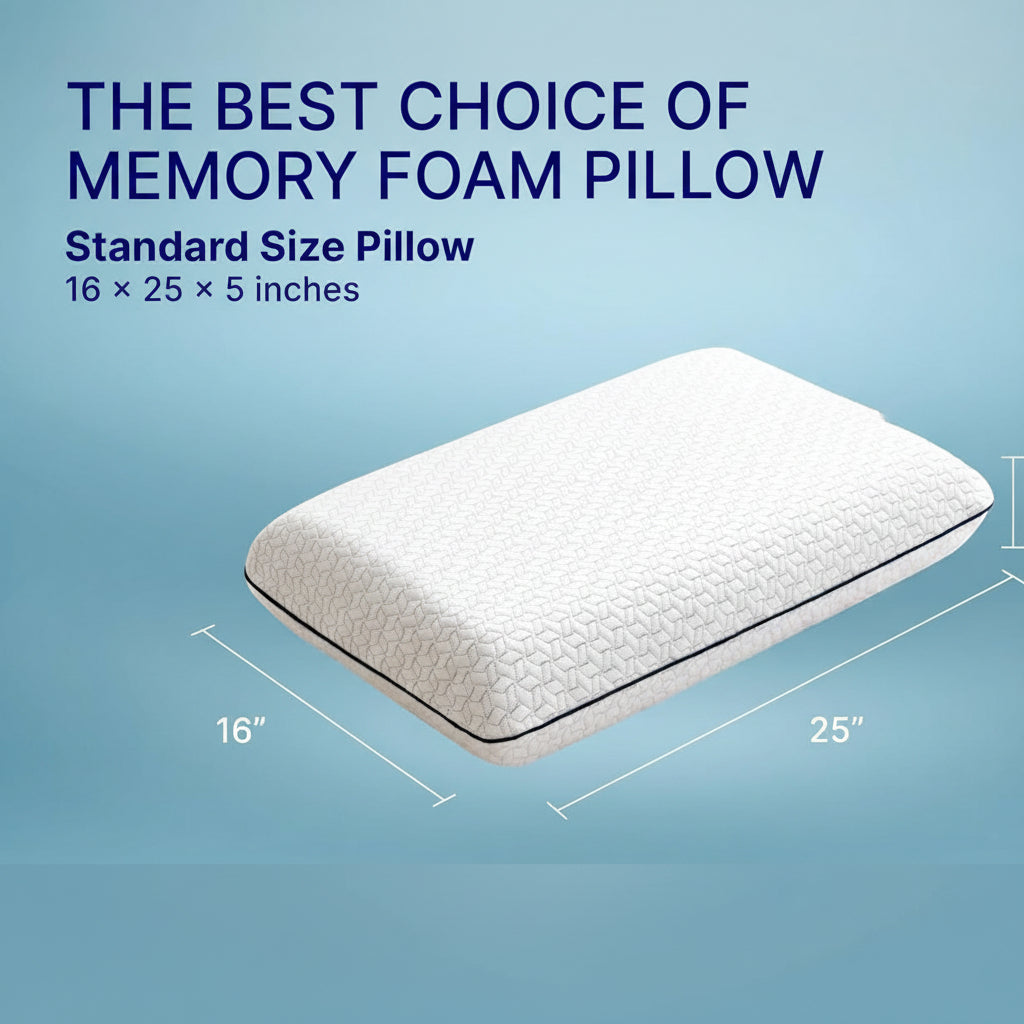 Cooling bed pillow with clean shape and smooth outer cover