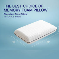 Cooling bed pillow with clean shape and smooth outer cover