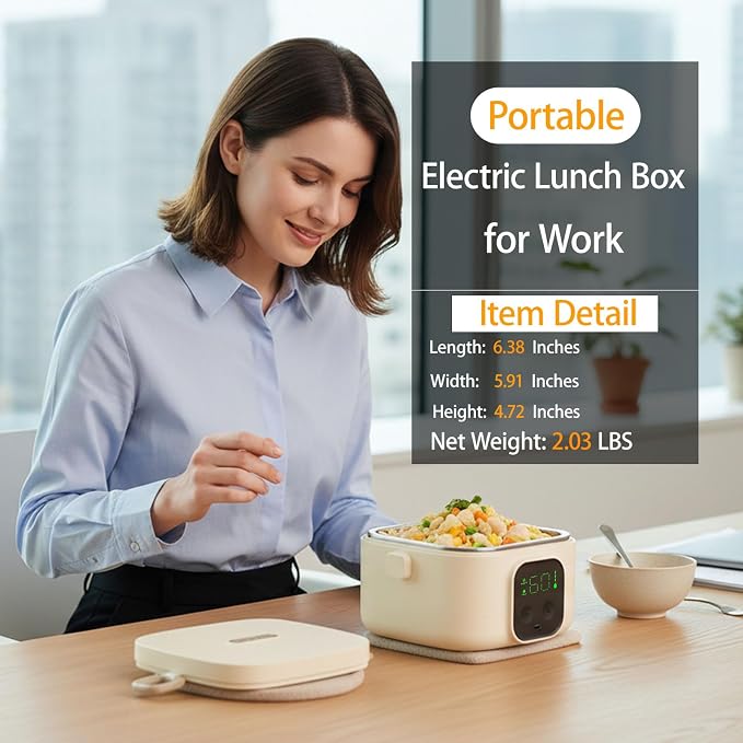 Cordless food warmer for office and daily commuting