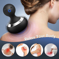 Close-up image showing the 10 adjustable vibration settings of the Cordless Electric Massager, allowing for personalized intensity.