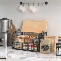 Two-Layer Kitchen and Pantry Storage Basket Stand