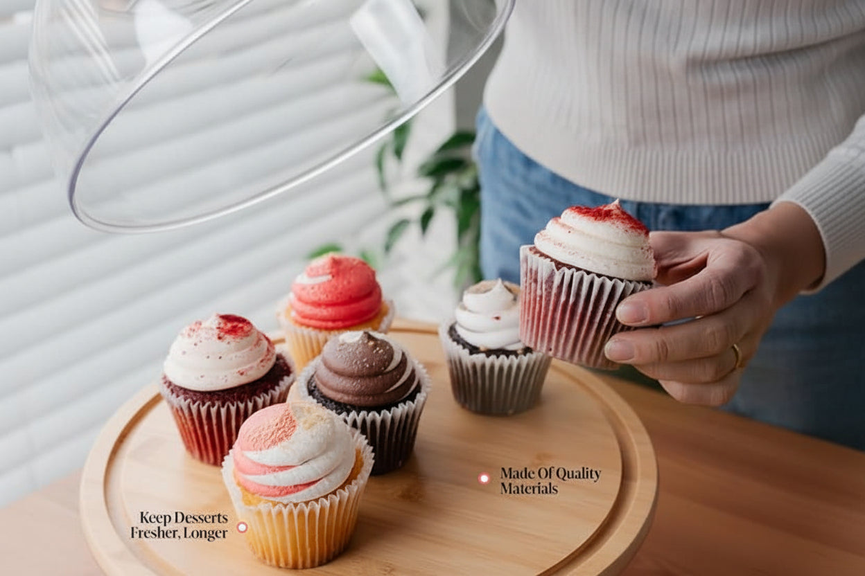 Cake Pedestal with Clear Display Cover