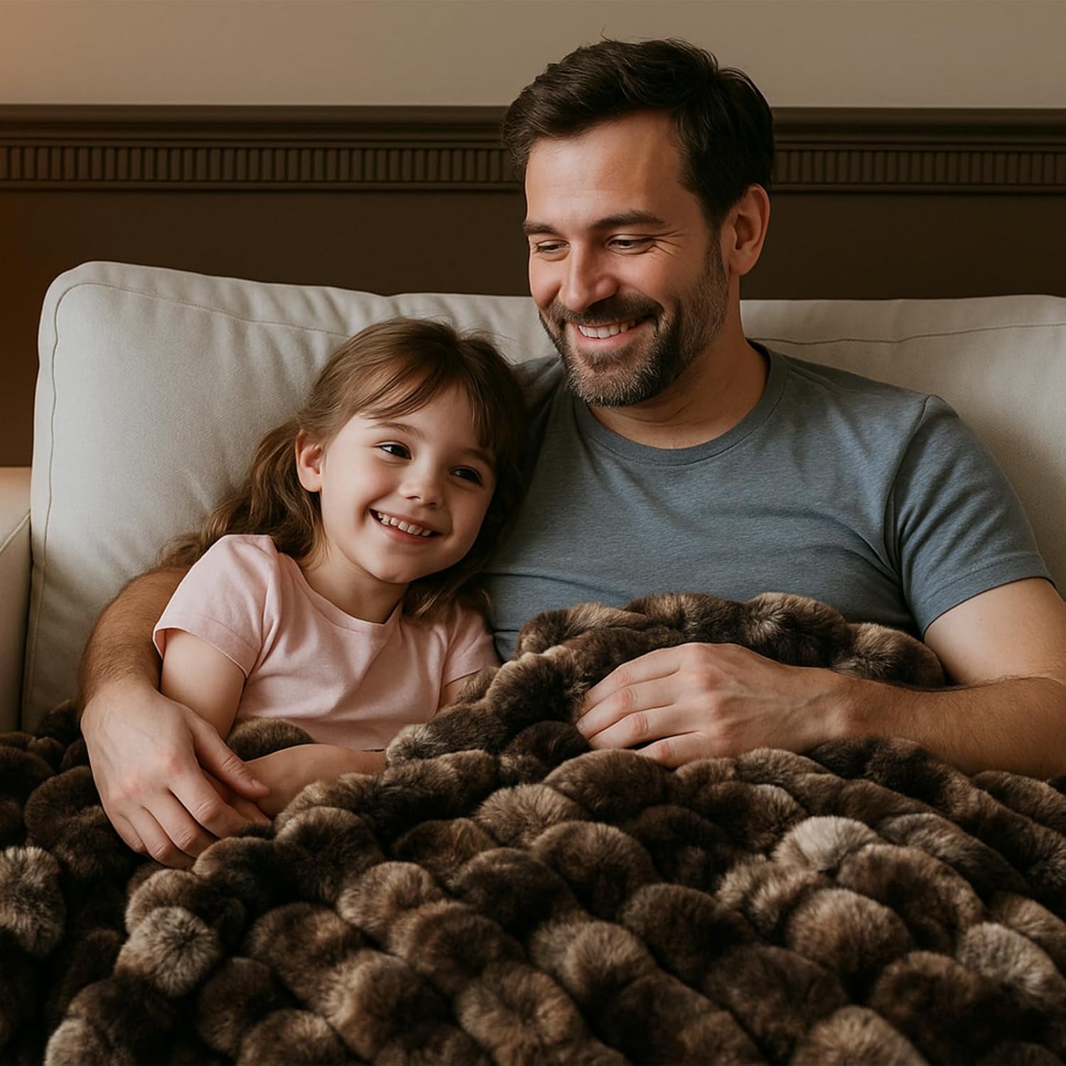 Soft Fuzzy Minky Blanket for Women Men Teens and Home Decor