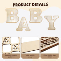 Cute deer wooden letters for baby room decoration, perfect for a woodland nursery theme.
