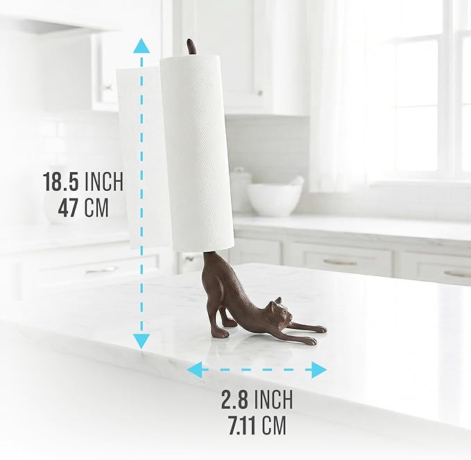 Heavy Cast Iron Roll Stand for Farmhouse Kitchen and Guest Room