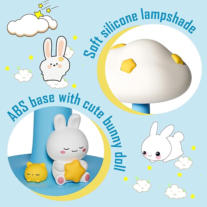 Cute Bunny And Cloud LED Night Lamp For Kids Room