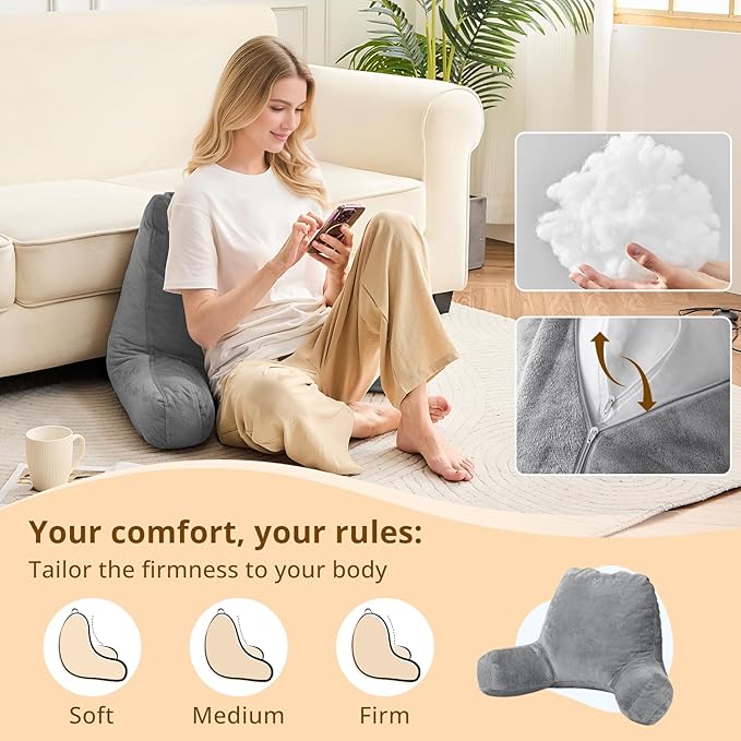 Bed rest pillow for couch sofa and floor seating