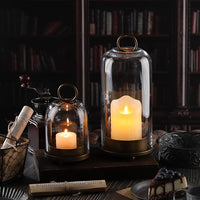 Decorative Brass Candle Lantern Set