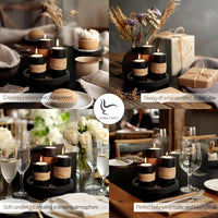 Rustic Tealight Holders for Dining Table Decoration