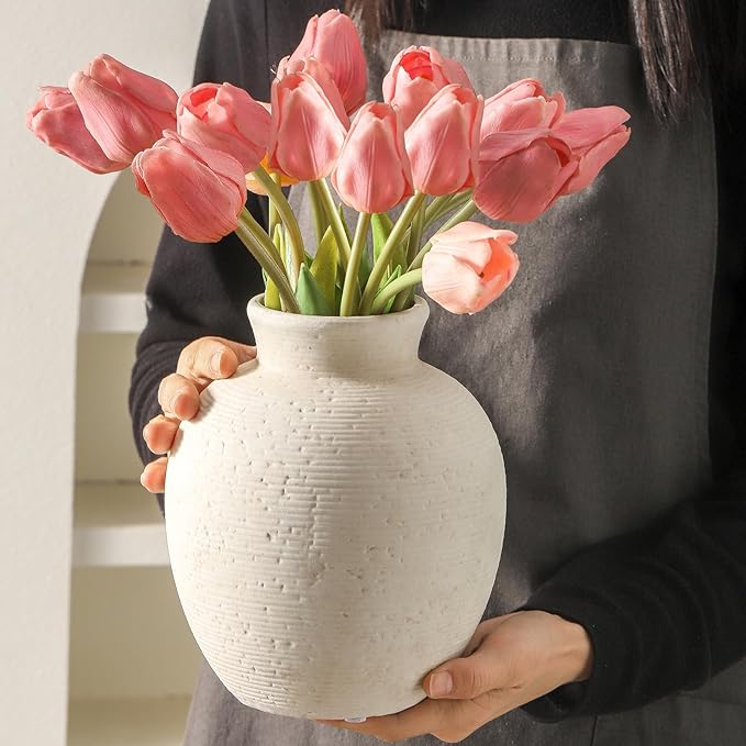 Rustic Flower Vase for Living Room and Office Display
