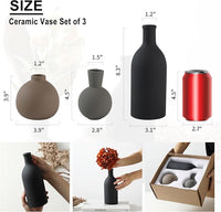 Farmhouse Pottery Vase Set for Contemporary Homes