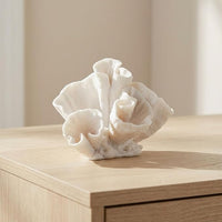 Ivory and Tan Resin Coral Figurine for Shelves