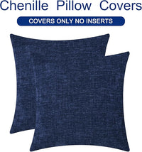 Soft chenille throw pillow cases for living room décor
