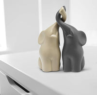 Elegant Ceramic Elephant Ornament Set