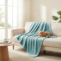 Stylish textured throw blanket for bedroom décor