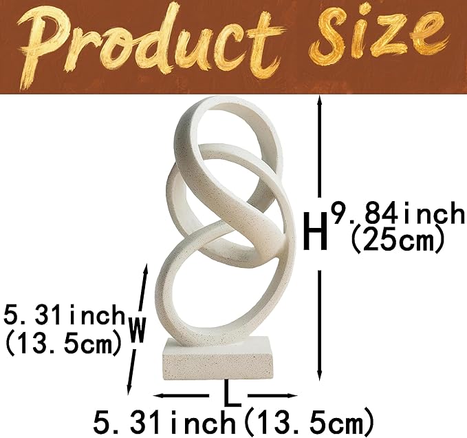 Stylish Modern Ribbon Sculpture Accent Piece