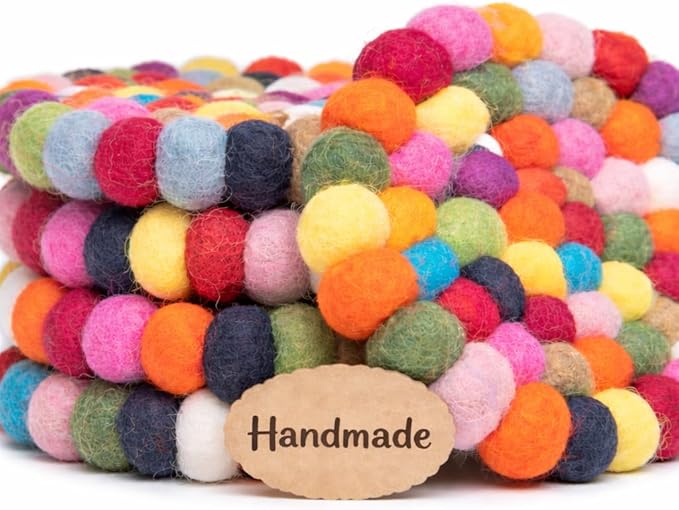 Colorful Hand Felted Table Coaster Pads