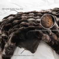 Fluffy Soft Faux Fur Blanket for Couch Bed and Chair