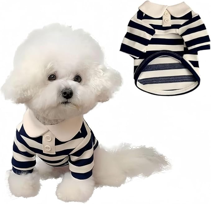 Designer Dog Polo Shirt for Small and Medium Dogs, Soft and Breathable T-Shirt