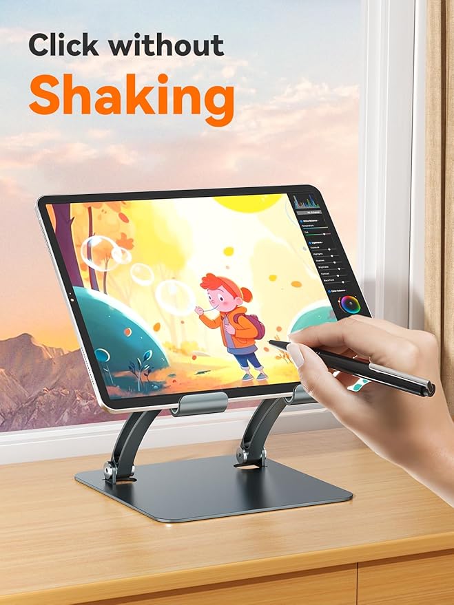 desktop tablet holder for ipad portable monitor and phone