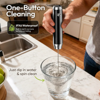 Detachable whisk head shown for easy cleaning after use