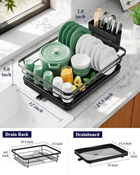 Kitchen Counter Dish Rack for Plates and Utensils
