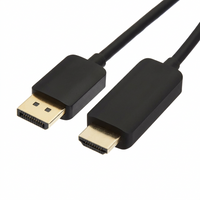6ft DisplayPort to HDMI cable with 4K@60Hz support, gold-plated plugs.