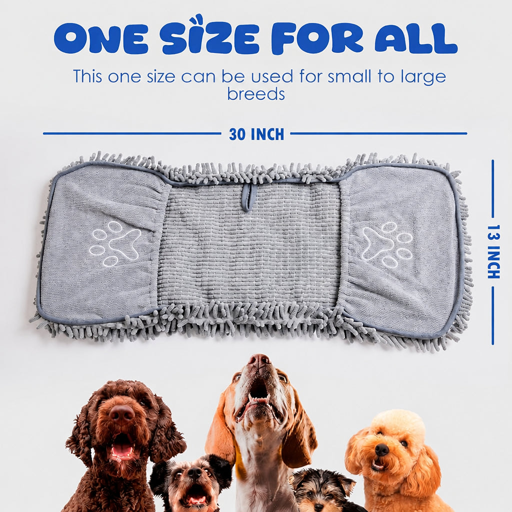 Microfiber bath towel for dogs and cats