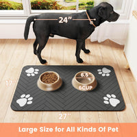 Dog And Cat Feeding Mat With Rubber Backing For Indoor Use