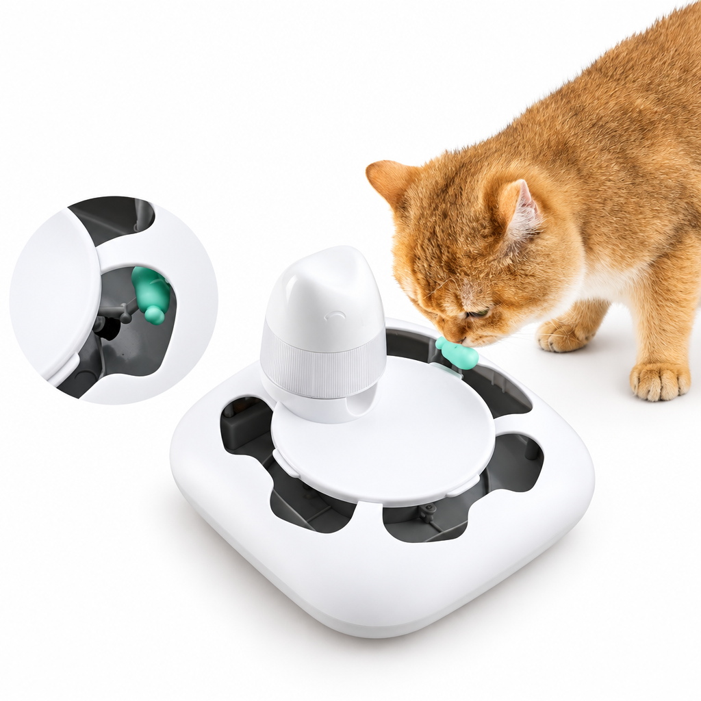 Interactive dog food dispenser toy for feeding and play