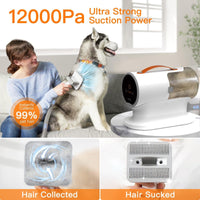 Dog grooming vacuum cleaner with hair collection function