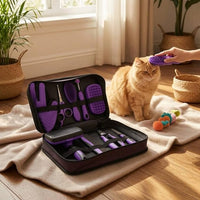 Dog hair collection vacuum for home grooming