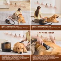 Dog hair collection vacuum for home grooming