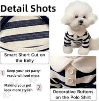 Stylish Blue Dog Polo Shirt for Birthdays and Casual Wear