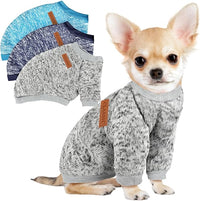 3 Pack Dog Sweaters for Small Dogs and Cats, Soft Fleece Winter Clothes