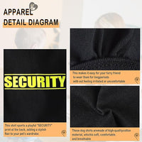 Eye-Catching 'Security' Graphic on Cozy Cotton Dog Shirt Vest for