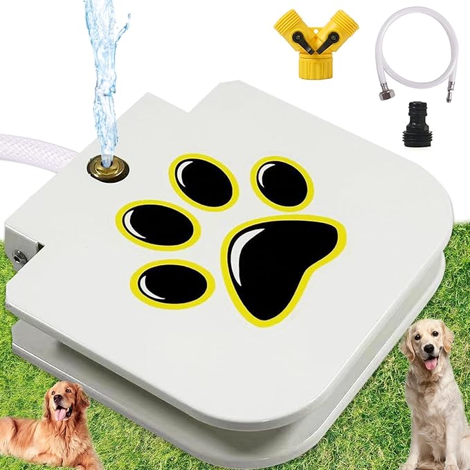 Dog Water Fountain With Stainless Steel Braided Hose Connection