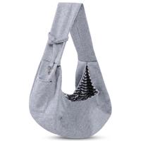 Dog Carrier Sling Reversible Gray Hands Free Pet Carrier for Small Dogs and Cats