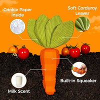 Dog dental cleaning chew toy carrot reduces plaque and tartar