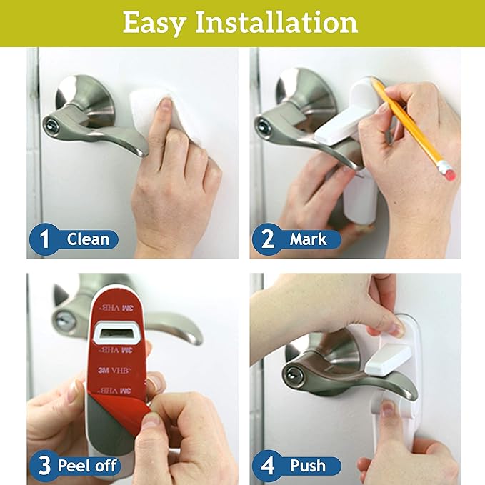 Door lever lock for toddler proofing home and ensuring safety