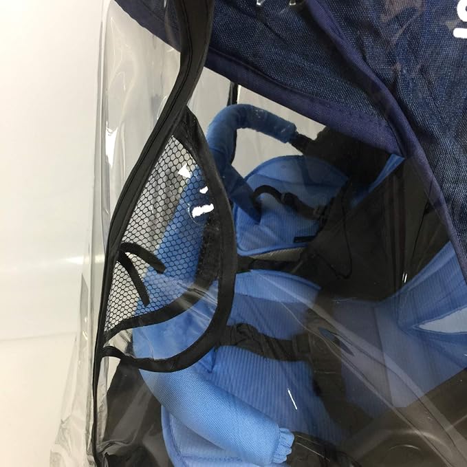 Double baby stroller rain cover for protection against rain and wind