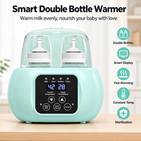 Dual bottle warming machine with space for heating two infant feeding bottles together