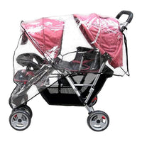 Double stroller rain cover for daily outdoor walks