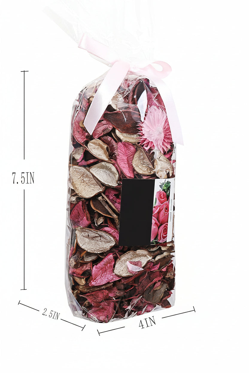 Decorative vase filler potpourri pink floral mix