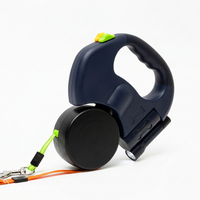 Dual retractable dog leash for walking two dogs